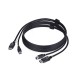 StarTech.com Cable KVM DisplayPort y USB 3.0 5Gbps de 1,8m - 4K 60Hz - Cable Combo DP 1.2 y USB para Switch Conmutador KVM