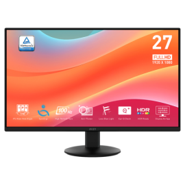 MSI - MSI MONITOR PRO MP272L. 27. PLANO IPS. 1920x1080 . 100HZ. NEGRO - 9S6-3PD6CT-013