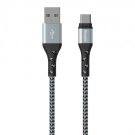 ENERGIZER - Energizer C520CKBK cable USB USB 2.0 2 m USB A USB C Negro, Plata - c520ckbk