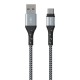 ENERGIZER - Energizer C520CKBK cable USB USB 2.0 2 m USB A USB C Negro, Plata - c520ckbk
