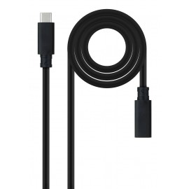 NANO CABLE - Nanocable 10.01.4500 cable USB USB 3.2 Gen 2x2 0,5 m USB C Negro - 10.01.4500