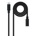 NANO CABLE - Nanocable 10.01.4500 cable USB USB 3.2 Gen 2x2 0,5 m USB C Negro - 10.01.4500