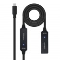 NANO CABLE - Nanocable 10.01.1312 cable USB USB 3.2 Gen 1 (3.1 Gen 1) 10 m USB C Negro - 10.01.1312