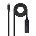NANO CABLE - Nanocable 10.01.1311 cable USB USB 3.2 Gen 1 (3.1 Gen 1) 5 m USB C Negro - 10.01.1311