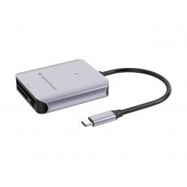 Conceptronic BIAN09G lector de tarjeta USB 3.2 Gen 2 Type-C Gris