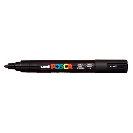 Uni-Ball PC-5M marcador Punta redonda Negro