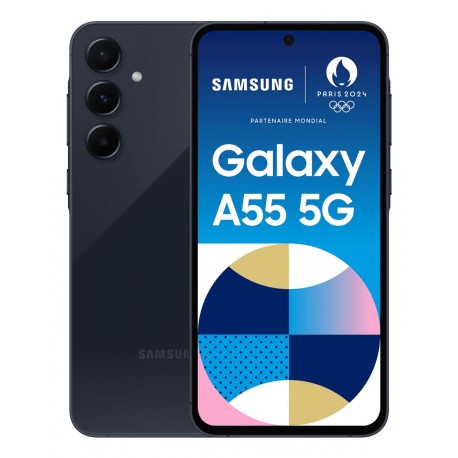 SAMSUNG - Samsung Galaxy A55 5G 16,8 cm (6.6'') Ranura híbrida Dual SIM USB Tipo C 8 GB 128 GB 5000 mAh Marina - SM-A556BZKAEEE