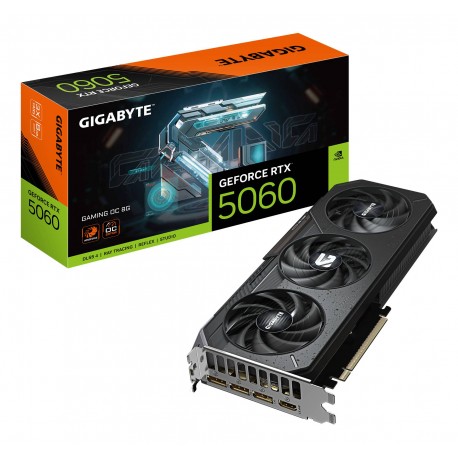 GIGABYTE - GIGABYTE GeForce RTX 5060 GAMING OC 8G Tarjeta Gráfica - 8GB GDDR7