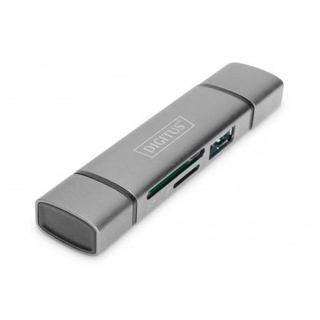 DIGITUS - Digitus Dual Card Reader Hub USB-C™ / USB 3.0, OTG - DA-70886