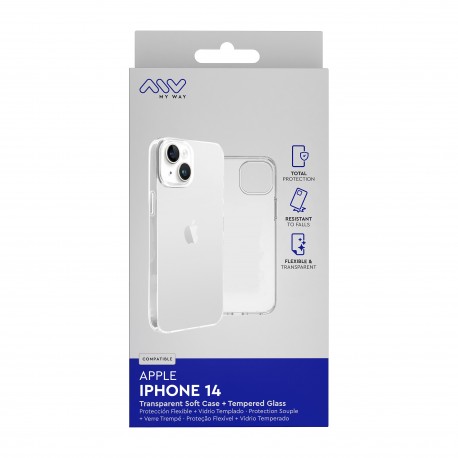 MYWAY - Carcasa myway para apple iphone 14 transparente - MWCRS0209