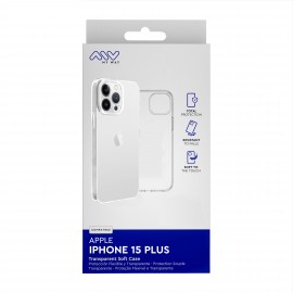 MYWAY - Carcasa myway para apple iphone 15 plus transparente - MWCRS0287