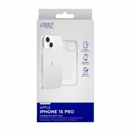 MYWAY - Carcasa myway para apple iphone 15 pro transparente - MWCRS0288