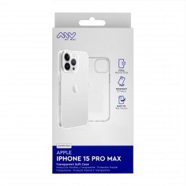 MYWAY - Carcasa myway para apple iphone 15 pro max transparente - MWCRS0289
