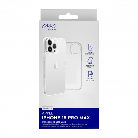 MYWAY - Carcasa myway para apple iphone 15 pro max transparente - MWCRS0289