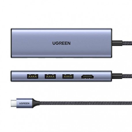 UGREEN - Ugreen 20956A hub de interfaz USB Tipo C 5000 Mbit/s Plata - 20956A