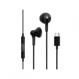 COOL ACCESORIOS - AURICULARES BOTON MICRO COOL STEREO TIPO-C BLACK - CL8434847055732