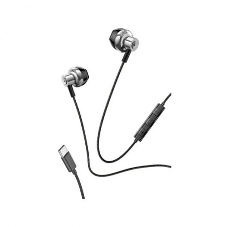 COOL ACCESORIOS - AURICULARES BOTON MICRO COOL STEREO TIPO-C SILVER - CL8434847070889
