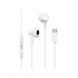 COOL ACCESORIOS - AURICULARES  MICRO COOL STEREO TIPO-C WHITE - CL8434847058054