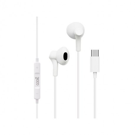 COOL ACCESORIOS - AURICULARES  MICRO COOL STEREO TIPO-C WHITE - CL8434847058054