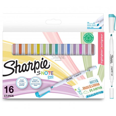 Sharpie 2182115 marcador 16 pieza(s) Azul, Marrón, Verde, Naranja, Rosa, Púrpura, Amarillo