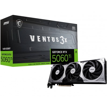 MSI - MSI VENTUS GeForce RTX 5060 TI 16G 3X OC NVIDIA 16 GB GDDR7 - 912-V812-077