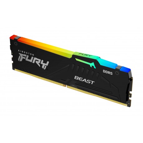 KINGSTON TECHNOLOGY - Kingston Technology FURY Beast 32GB 5600MT/s DDR5 CL36 DIMM RGB - KF556C36BBE2A-32