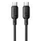 BASEUS - Baseus Silky Şarj Kablo TYPE-C-C 1m-Syh cable USB USB C Negro - P10377704113-00