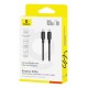BASEUS - Baseus Silky Şarj Kablo TYPE-C-C 1m-Syh cable USB USB C Negro - P10377704113-00