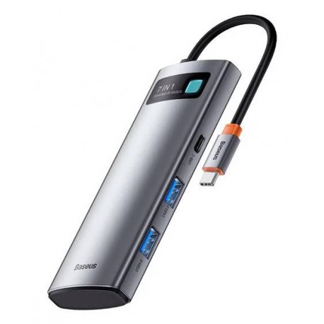 Baseus Metal Gleam USB Tipo C 5000 Mbit/s Gris