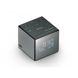 SONY - XDRC1DBP radio Reloj Negro, Plata - XDRC1DBP