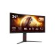 AOC - AOC G4 CU34G4 pantalla para PC 86,4 cm (34'') 3440 x 1440 Pixeles Wide Quad HD LED Negro, Rojo - CU34G4