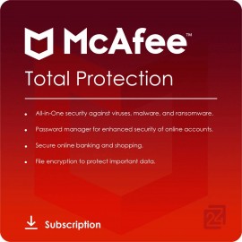 PINBOX ESD McAfee Total Protection MD 1 dispositivo Licencia Digital