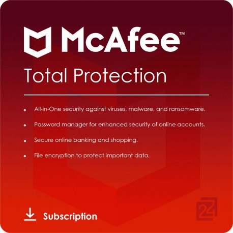 PINBOX ESD McAfee Total Protection MD 1 dispositivo Licencia Digital
