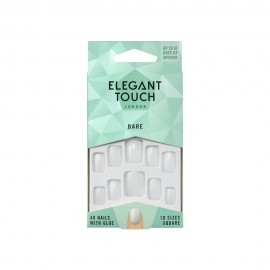 Elegant Touch Bra Square Uñas de las manos Blanco Monocromo 48 pieza(s) Blister