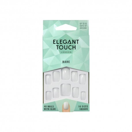 Elegant Touch Bra Square Uñas de las manos Blanco Monocromo 48 pieza(s) Blister