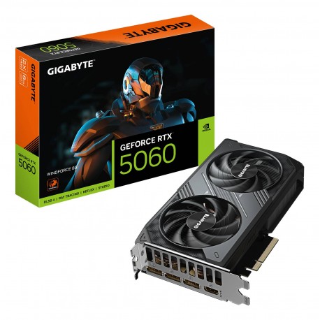 GIGABYTE - GIGABYTE GeForce RTX 5060 WINDFORCE 8G Tarjeta Gráfica - 8GB