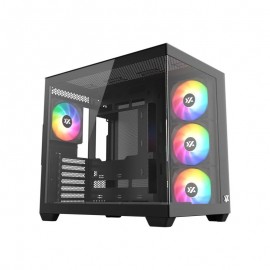 XYZ TESSERACT X, TORRE GAMING,DUAL CHAMBER, 7x VENTILADORES, CRISTAL,BTF, TYPO C, ATX, NEGRA