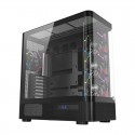 XYZ QUANTUM TORRE GAMING A-RGB , 4x VENTILADORES, PWM, BTF, CRISTAL CURVO, TIPO C , ATX, NEGRA