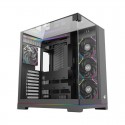 XYZ TESSERACT A-RGB, TORRE GAMING, 4x VENTILADORES, 3D ULTRA-PANORAMICO,BTF, TYPO C, ATX, NEGRA