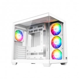 XYZ TESSERACT X, TORRE GAMING,DUAL CHAMBER, 7x VENTILADORES, CRISTAL,BTF, TYPO C, ATX, BLANCA