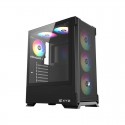 XYZ AIRONE 300 X, TORRE GAMING,MESH, ALTO FLUJO AIRE, 6x VENTILADORES, TYPO C, ATX, NEGRA