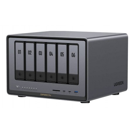 Ugreen NASync DXP6800 Pro NAS Compacto Intel® Core™ i5 i5-1235U 8 GB DDR5 0 TB UGOS Pro Negro