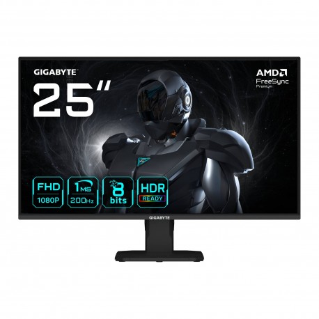 GIGABYTE GS25F2 Monitor Gaming 25'' FHD - 1920 x 1080, 200Hz, 1ms, 300 cd/m², Display HDR 10, HDMI 2.0, DisplayPort 1.4