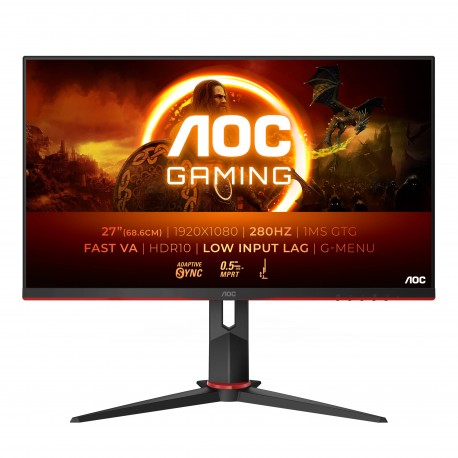 AOC G2 27G2ZN3/BK pantalla para PC 68,6 cm (27'') 1920 x 1080 Pixeles Full HD LCD Negro, Rojo