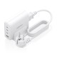 AISENS Cargador Sobremesa GaN 140W, 3x USB-C PD3.1 QC4.0 QC5.0, 1x USB-A QC3.0, Blanco