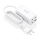 AISENS Cargador Sobremesa GaN 100W, 3x USB-C PD3.0 QC4.0 QC5.0, 1x USB-A QC3.0, Blanco