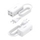 AISENS Cargador Sobremesa GaN 100W, 3x USB-C PD3.0 QC4.0 QC5.0, 1x USB-A QC3.0, Blanco