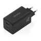 AISENS Cargador GaN 100W, 2x USB-C PD3.0 QC4.0 QC5.0, 1x USB-A QC3.0, Negro
