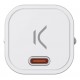 KSIX - Ksix Cargador de red mini GaN 30 W, PPS, Power Delivery, Carga rápida, Puerto USB-C, Blanco - bcd30gan01b