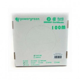 PEPEGREEN - BOBINA DE CABLE PEPEGREEN CAT5e 100M RIGIDO EXTER - CAB-05100-EX